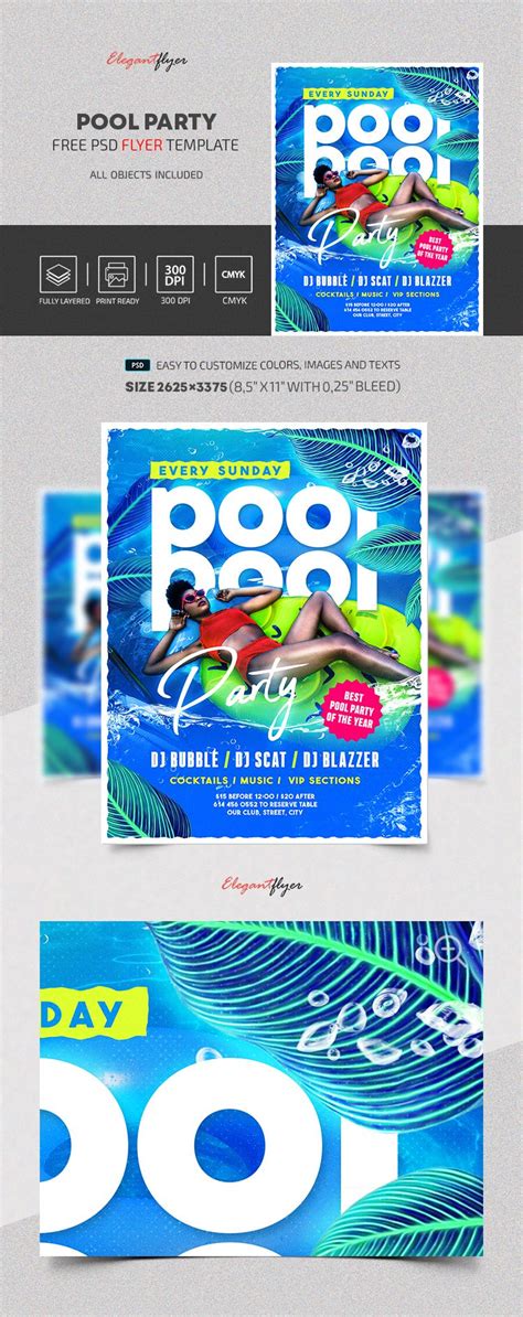 Pool Parties Flyer Party Flyer Sunday Pool Party Free Psd Flyer