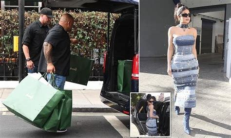 Kylie Jenner Flaunts Her Killer Curves In A Quirky Denim Bodycon Dress