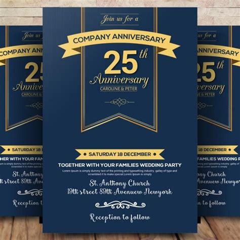 Company Anniversary Flyer Template Download On Pngtree Invitación