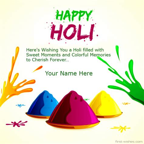Happy Holi Wishes With Name Image 2018 Festival Holi Wishes With Name