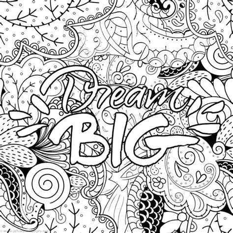 Hard Coloring Pages With Words At Free Printable
