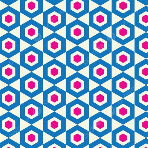 Geometric Hexagon Seamless Pattern Vector Background Tracery Grid
