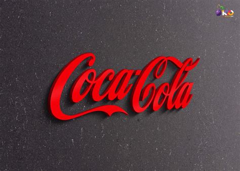 coca cola  logo mockup  psd mockup