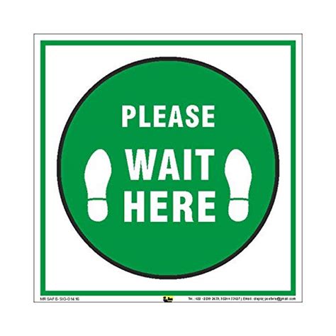 Mr Safe Please Wait Here Floor Signs Social Distance Signs In