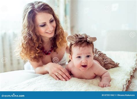 Naked Baby With Mother Stock Photo Image Of Body Caucasian