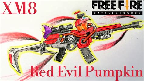 The guns/weapons in free fire are divided into 9 categories. How to draw XM8 Red Evil Pumpkin || Garena Free Fire || Vẽ ...