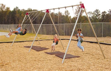 Standard Commercial Swing Set Galvanized By Superior Playground Outfitters