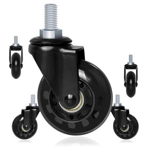 Buy Chair Caster Wheels For Carpet By 8t8 Set Of 5 Heavy Duty Rubber