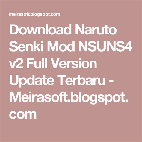 Oct 04, 2021 · download game boruto senki mod apk Download Naruto Senki Mod NSUNS4 v2 Full Version Update ...