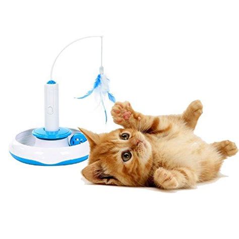 Electric Rotate Interactive Cat Toy With Feather Motion Automated