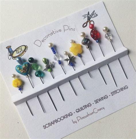Fancy Pins Pin Toppers Decorative Sewing Pins