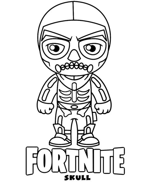 Select from 35450 printable crafts of cartoons, nature, animals, bible and many more. High-quality coloring page Skull skin Battle Royale Fortnite
