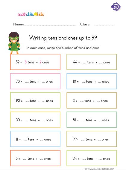 Math s for grade 1 tens and ones via. 1st Grade Place Value Worksheets | Tens and Ones ...