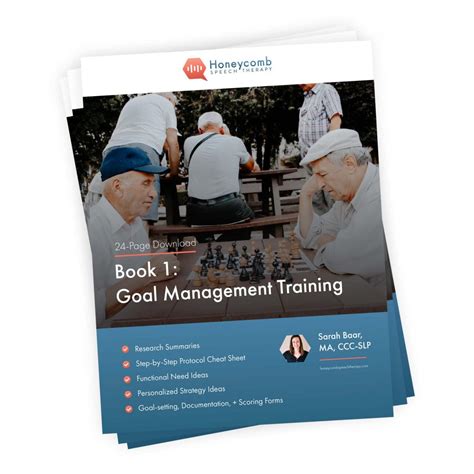 Functional Cognition Book Goal Management Training Honeycomb Speech Therapy