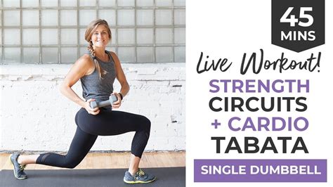 Live 45 Minute Strength Circuits Cardio Tabata Workout Intense One