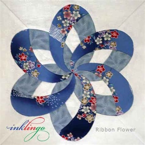 It's easy to sew up using charm squares and fat. The new Ribbon Flower shape collection is ready! | Flower ...