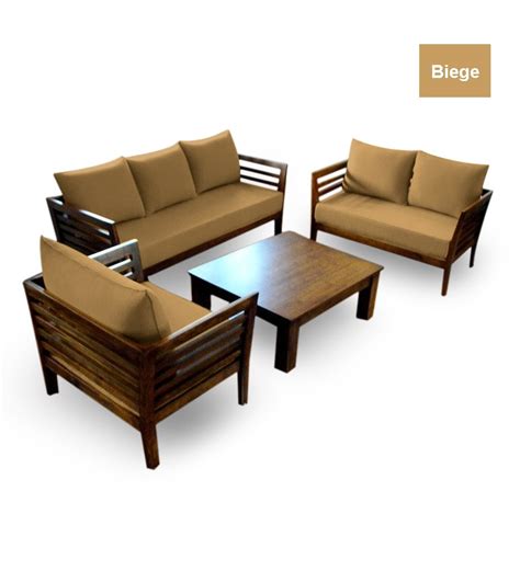 Sofa table design sofa table decor couch table couch set sofa tables table decorations sofa table decor a contemporary sofa table can take a number of roles in this scene. Buy Wooden Sofa Set (3+2+1 Seater + Coffee Table) Online ...