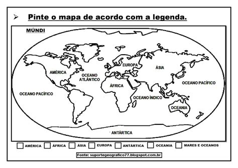 Suporte GeogrÁfico Atividades Com Mapas Sobre Os Continentes