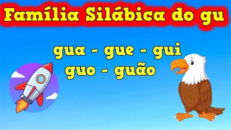 Família Silábica do gu gua gue gui guo guão Alfabetização