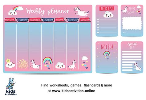 Cute Weekly Schedule Template Printable ⋆ Kids Activities