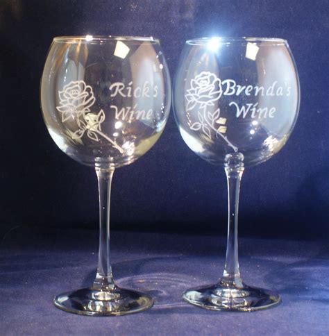 Two Custom Engraved Large Wine Glasses 18 By Francesfineengraving Free Nude Porn Photos