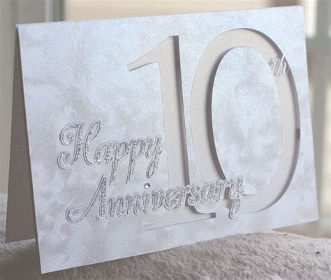 Wedding Couple Wishes Happy 10th Anniversary Card Custom Year Available