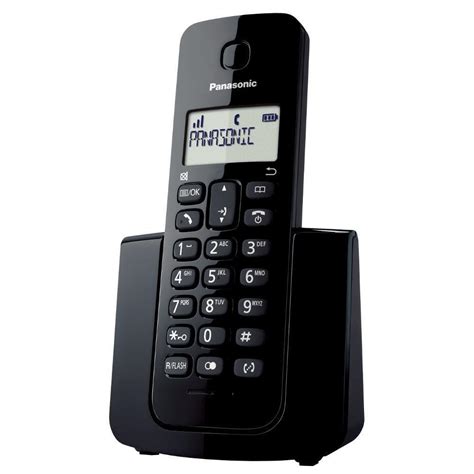 Telefone Sem Fio Panasonic Preto Com Identificador De Chamada Kx Tgb110