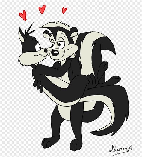 Pepé Le Pew Penelope Pussycat Looney Tunes Love Drawing Penelope Amor Mamífero Png Pngegg