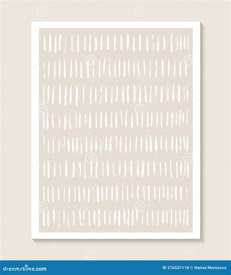 Contemporary Template With Abstract Shapes And Line In Nude Colors