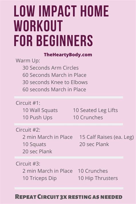 30 Minute Free Workout Plans For Beginners At Home For Gym Fitness