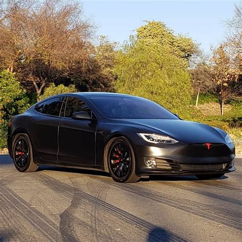 Satin Black Tesla Model S