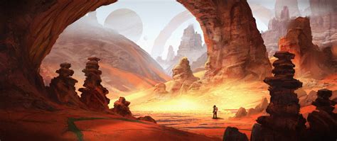 Wallpaper 1920x810 Px Artwork Desert Digital Art Fantasy Art