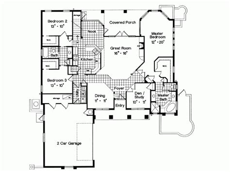 Mediterranean House Plans Courtyard Middle Jhmrad 56696