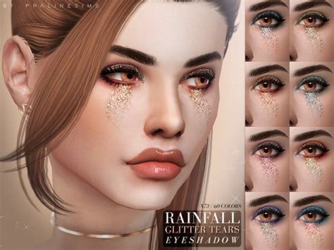 The Sims Resource Rainfall Glitter Tears Eyeshadow N73 By Pralinesims