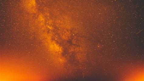 Red Milky Way Galaxy Space Night Stars 5k Wallpaper 4k