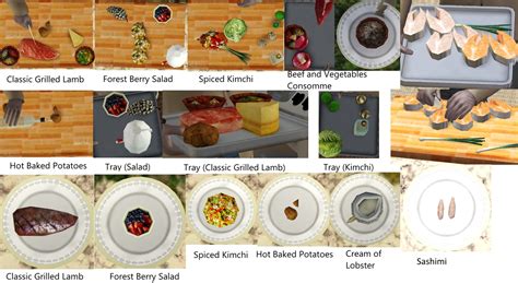 Mod The Sims Update 3 6 2015 Unused Ea Meshes As Custom Food