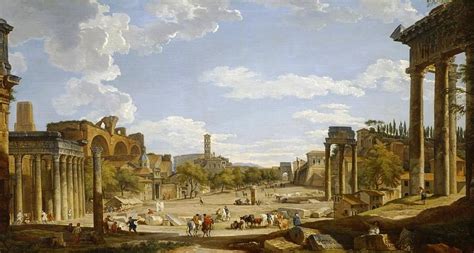 View Of The Roman Forum By Giovanni Paolo Panini Rome Painting