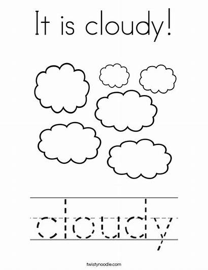 Cloudy Weather Coloring Pages Preschool Clouds Activities