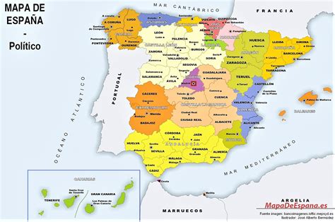 Mapa de España Político Físico y Mudo listos para Imprimir ACTUALIZADOS