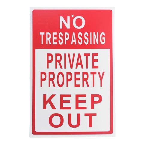 8x12 Inch Metal No Trespassing Sign Private Property Keep Out Do Not