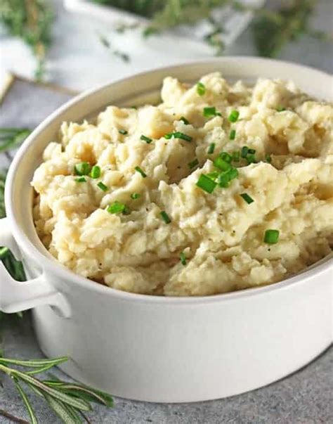 Healthy Vegan Cauliflower Mashed Potatoes Dairy Free