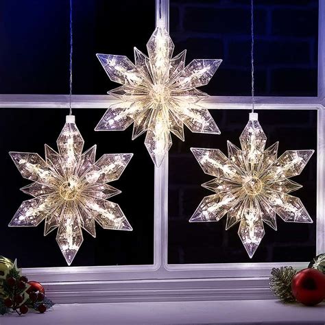 Led Hanging Snowflake Christmas Lights Coopers Of Stortford