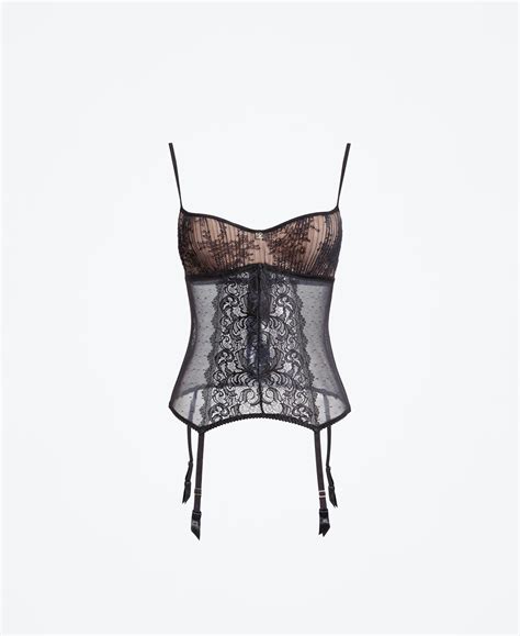 Tulle Plumetis And Lace Bustier