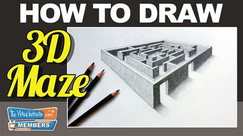 How To Draw A 3d Maze Two Point Perspective Youtube