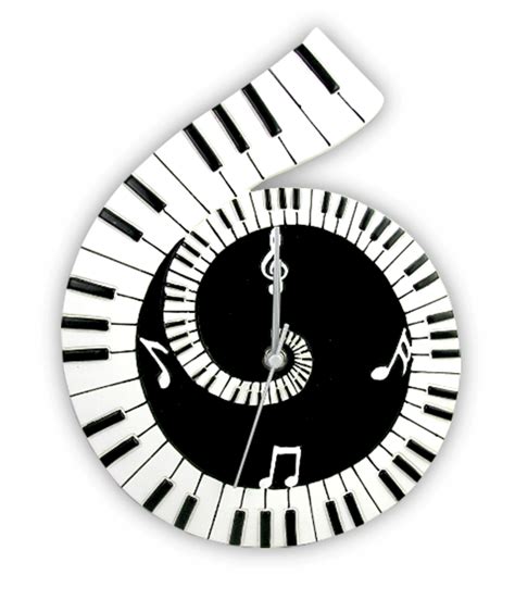 Piano Scroll Wall Clock Music Themed Clocks Musical Ts Online
