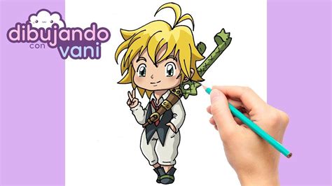 COMO DIBUJAR A MELIODAS KAWAII - DIBUJOS IMAGENES FACILES ANIME PARA