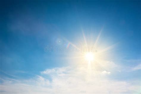 Bright Sun On Blue Sky Stock Image Image Of Weather 97180671