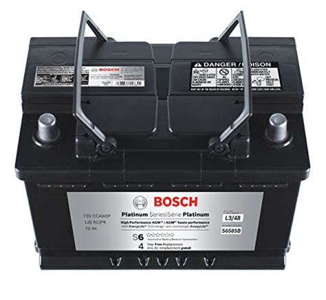 Bosch S6585b S6 Flat Plate Agm Battery Aftermarket Garage