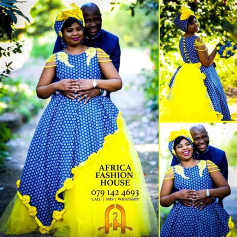 Shweshwe In Yellow African Traditional Wear Africa Fashion House African Lace Dresses