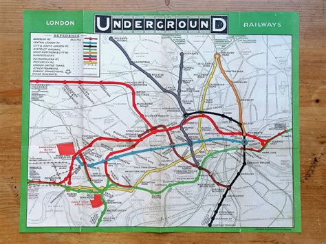 1961 1963 London Underground Pocket Maps Harold Hutchison Iconic